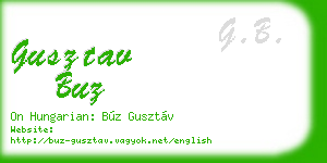 gusztav buz business card
