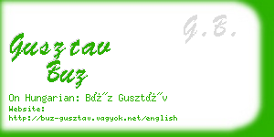 gusztav buz business card